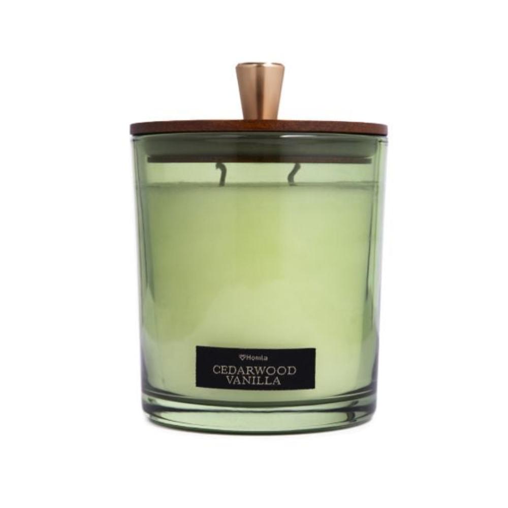 Homla Woody Blend Scented Candle Green 380 G