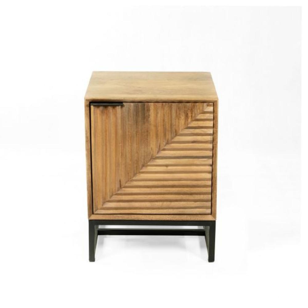 Homla Bedside Table  Delhi  Solid Mango Wood  43X40X58 Cm