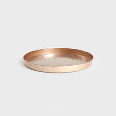 Homla Asali Decorative Glass Tray Beige 33X3,3 Cm