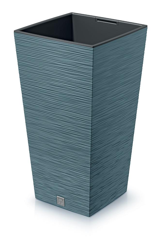 Prosperplast Furu Square Planter 24x24x45cm - Scandinavian Blue
