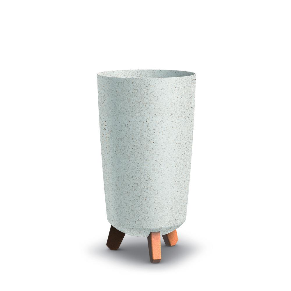 Prosperplast Gracia Tubus Slim Eco Wood Planter 19.5x19.5x36.5cm - White
