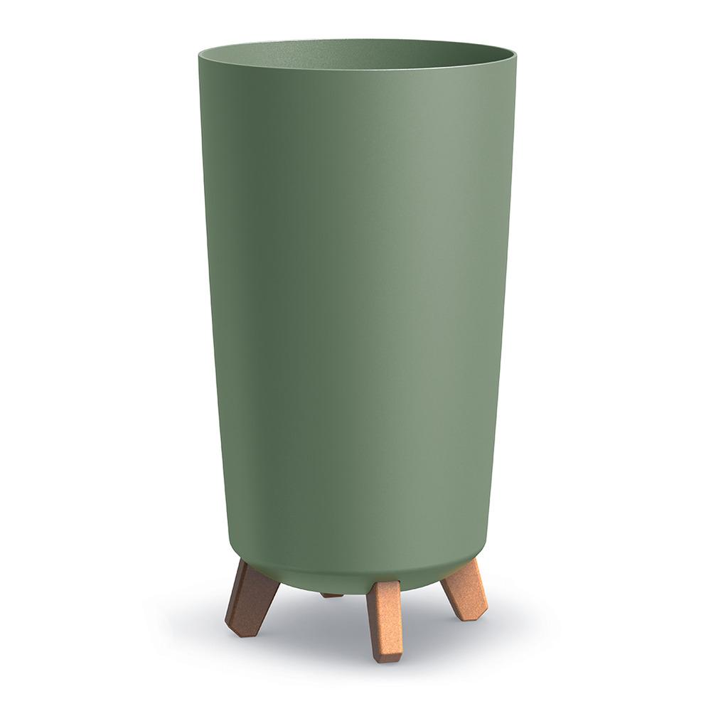 Prosperplast Gracia Tubus Slim Planter 23.9x23.9x44.5cm - Earth Green