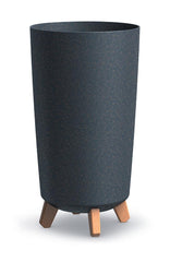 Prosperplast Gracia Tubus Slim Eco Wood Planter 23.9x23.9x44.5cm - Anthracite