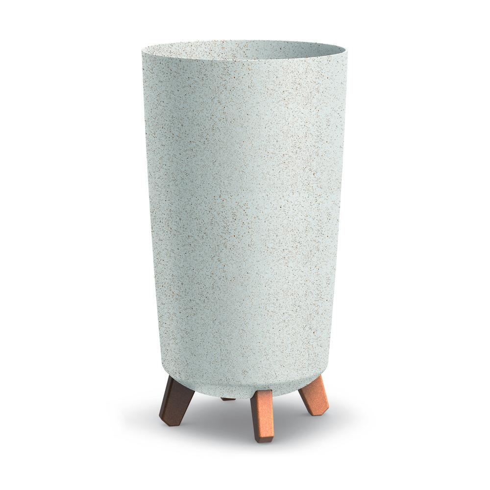 Prosperplast Gracia Tubus Slim Eco Wood Planter 23.9x23.9x44.5cm - White