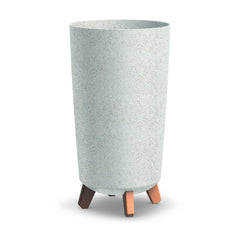 Prosperplast Gracia Tubus Slim Eco Wood Planter 23.9x23.9x44.5cm - White