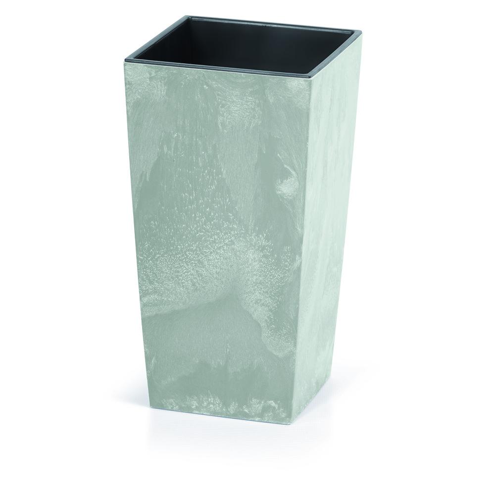 Prosperplast Urbi Square Beton Effect Planter 19.5x19.5x37.5cm - Concrete