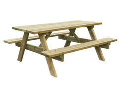 Wooden Picnic Table and Benches FCS Pine 177x153x76cm