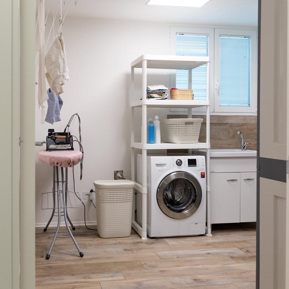 Laundry Shelving Wash & Store White