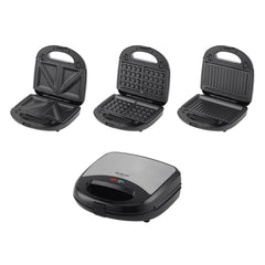 Michelino Sandwich Pan 3 in 1 750 Watts, Black