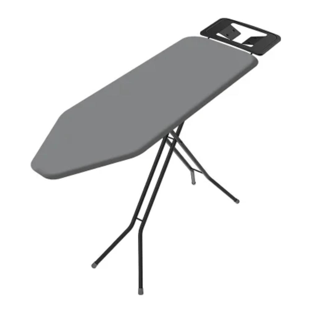 Ironing board, 30 x 105 cm, silver base, silver fabric.