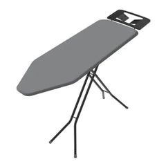 Ironing board, 30 x 105 cm, silver base, silver fabric.