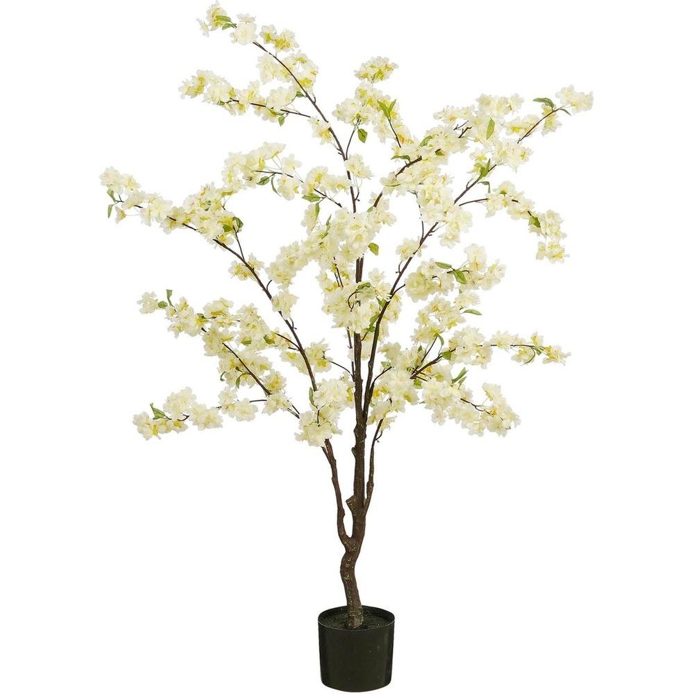 Mica Decorations Blossom Tree in Pot Cream - H138 x D40cm