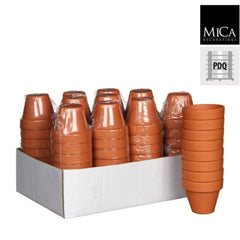 Mica Decorations Stan Pot Round Terra 8 Pieces - H6 x D7cm