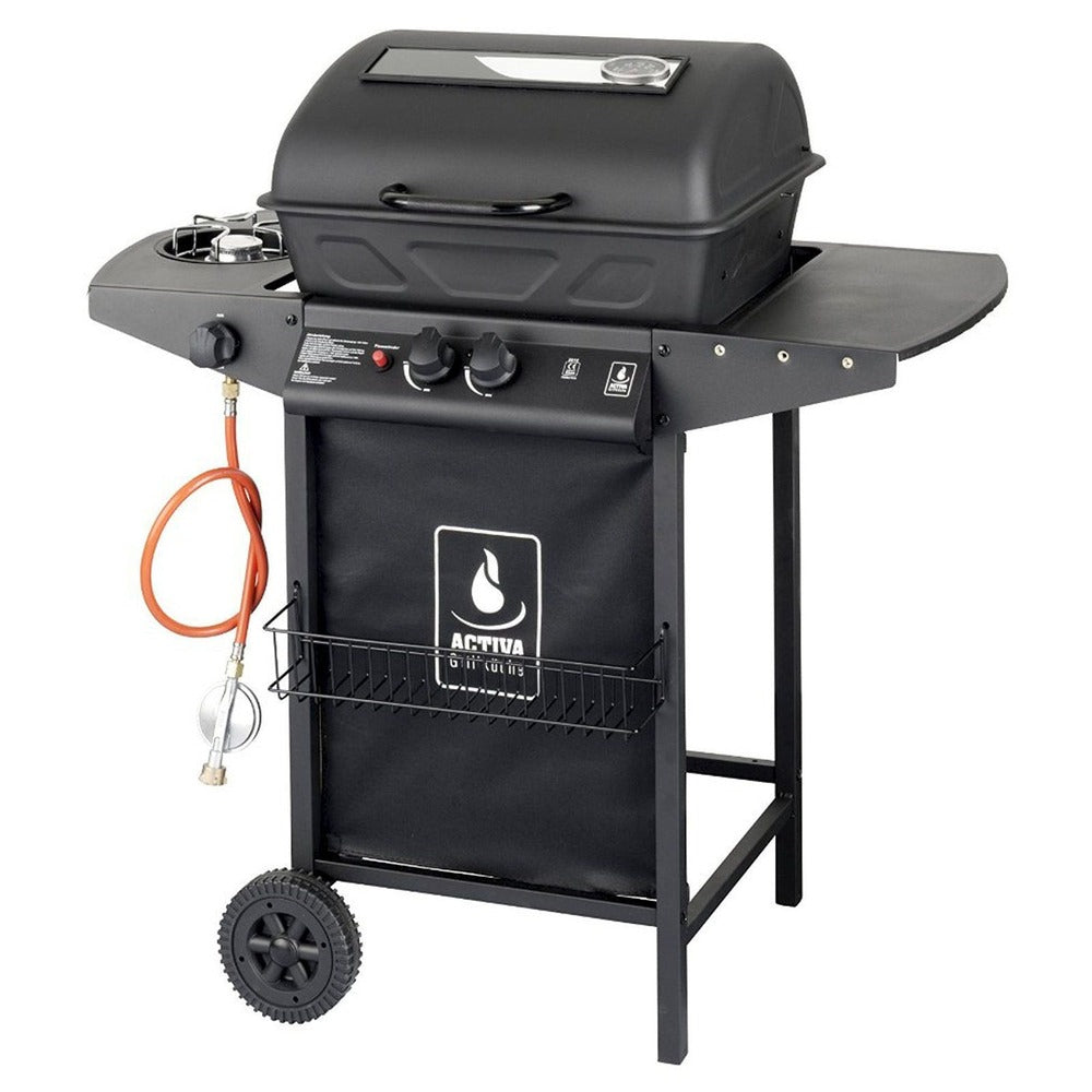 Activa Mastercook Halifax Gas BBQ Grill With Lava Stone & Cover 5.5 + 2.5kw