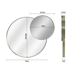 Inspire Mirror Glam Pimp Brass 60Cm