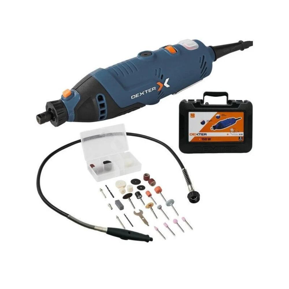 Dexter 150W Mini Drill + 62pcs Accessories