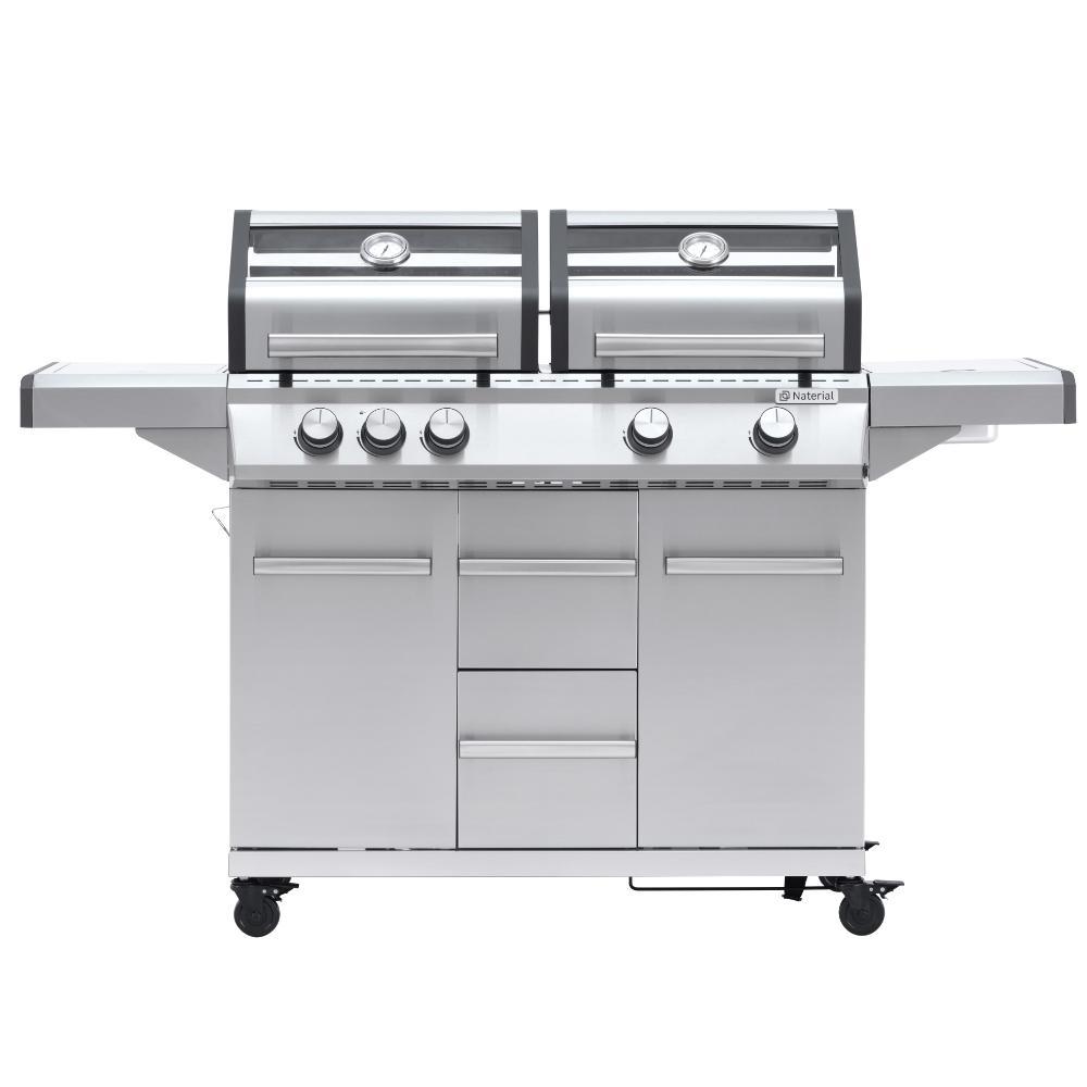 Naterial Hudson II Gas BBQ 4+1 Burner - Stainless Steel