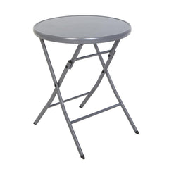 Naterial Emys Origami Table Steel, Glass Top D60cm - Dark Grey