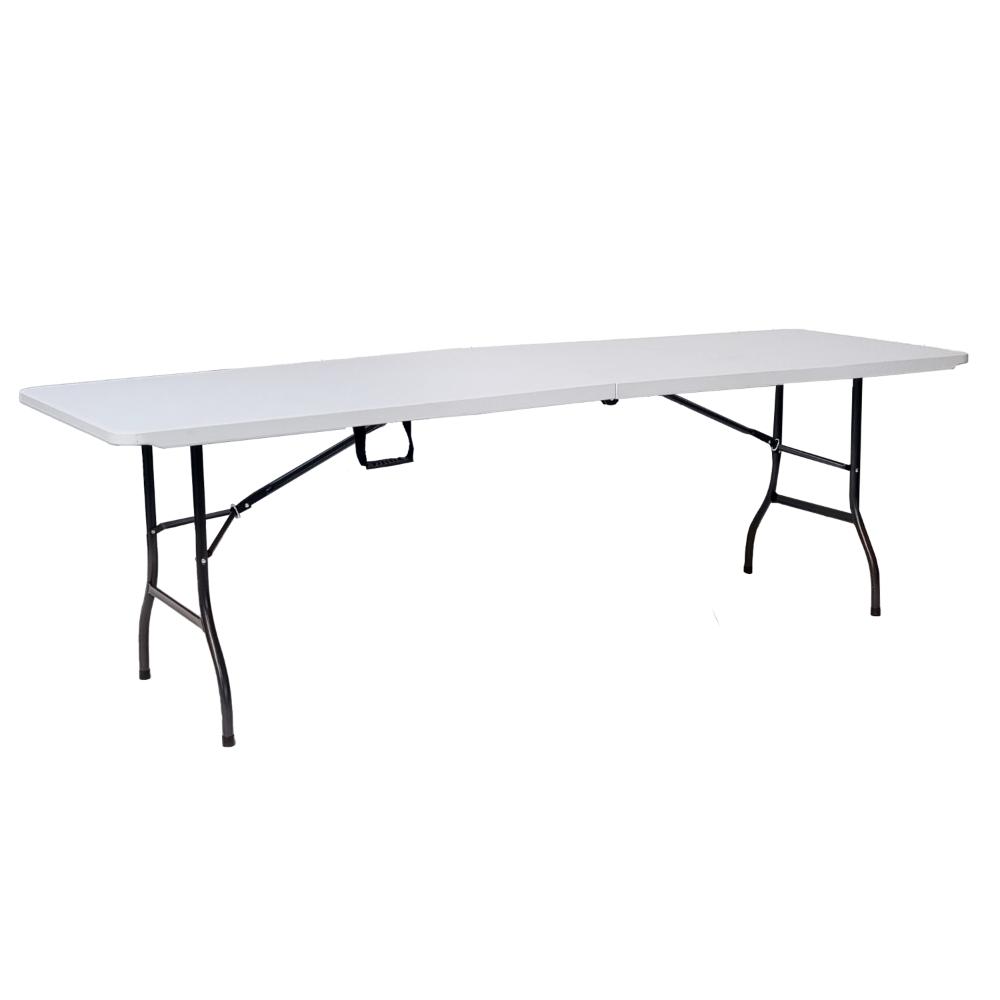 Folo Fold-in-Half Table 10P 244x75cm White.