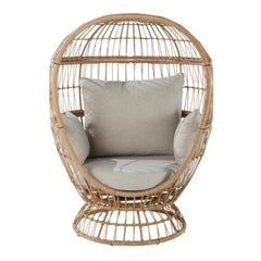 Naterial Juno Egg Chair Steel Wicker 97x113x147cm - Natural