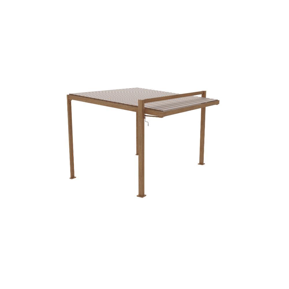 Naterial Clima Odyssea Tilted Pergola 319x380.5x250cm - Wood Effect