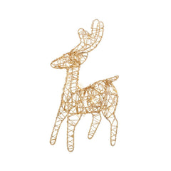 Lumineo BO Micro-Led Metal Reindeer 21cm - Gold/Warm White