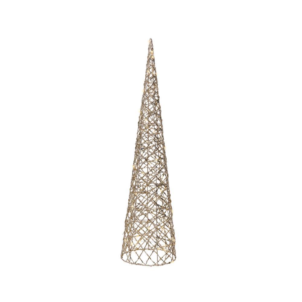 Lumineo BO Micro-Led Cone Tree 80cm - Gold/Warm White