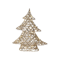 Lumineo BO Micro-Led Metal Tree 10 x 34 x 40cm - Gold/Warm White