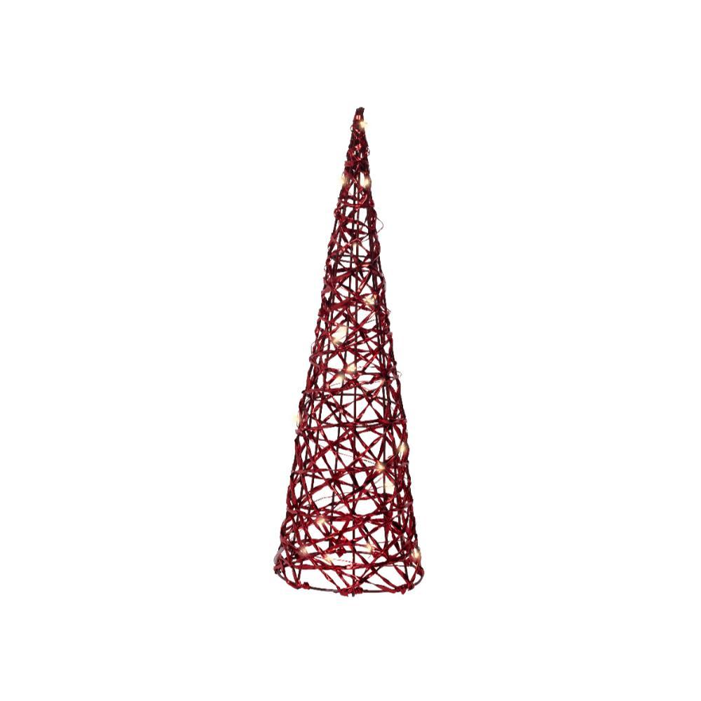 Lumineo BO Micro-Led Cone Tree 40cm - Red/Warm White