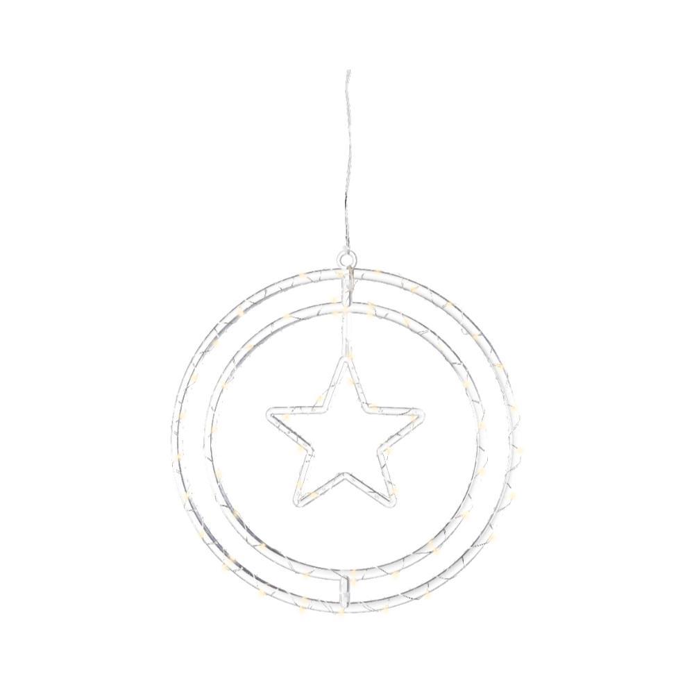 Lumineo BO Micro-Led Acrylic Deco Star Light 32 x 33cm - Clear/Warm White