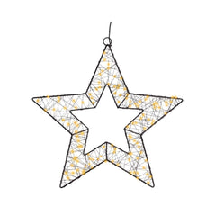 Lumineo BO Micro-Led Metal Star 38 x 38cm - Black/Classic Warm