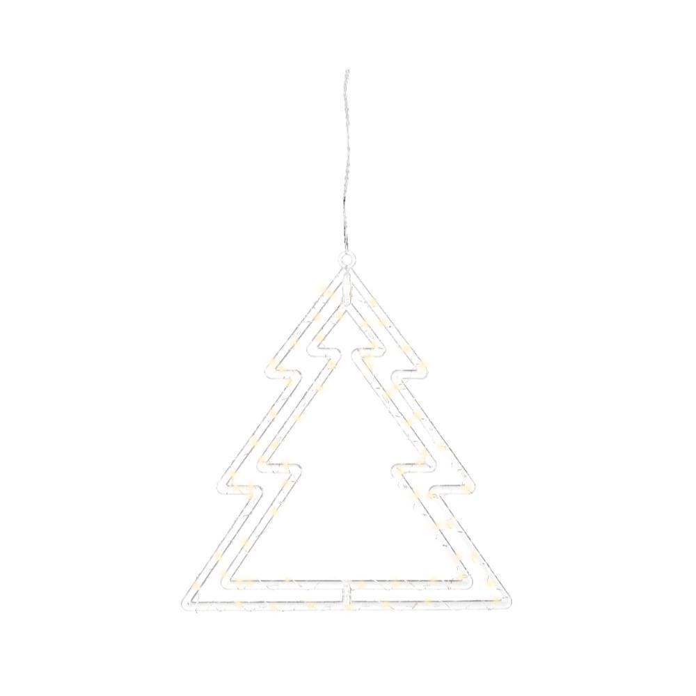 Lumineo BO Micro-Led Acrylic Hanging Deco Tree 35 x 37cm - Clear/Warm White
