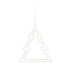 Lumineo BO Micro-Led Acrylic Hanging Deco Tree 35 x 37cm - Clear/Warm White