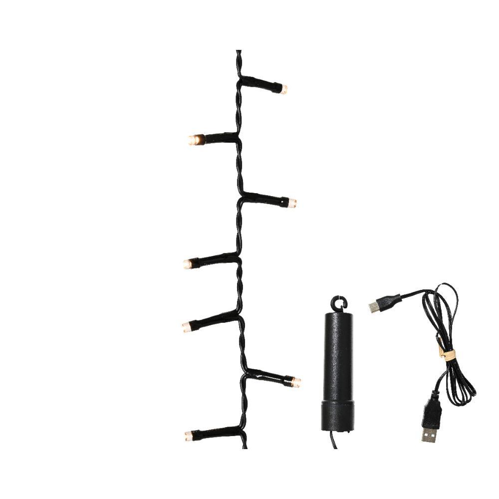 Lumineo BO Duracharge Compact String Light with Twinkle Effect 400cm - Black/Warm White