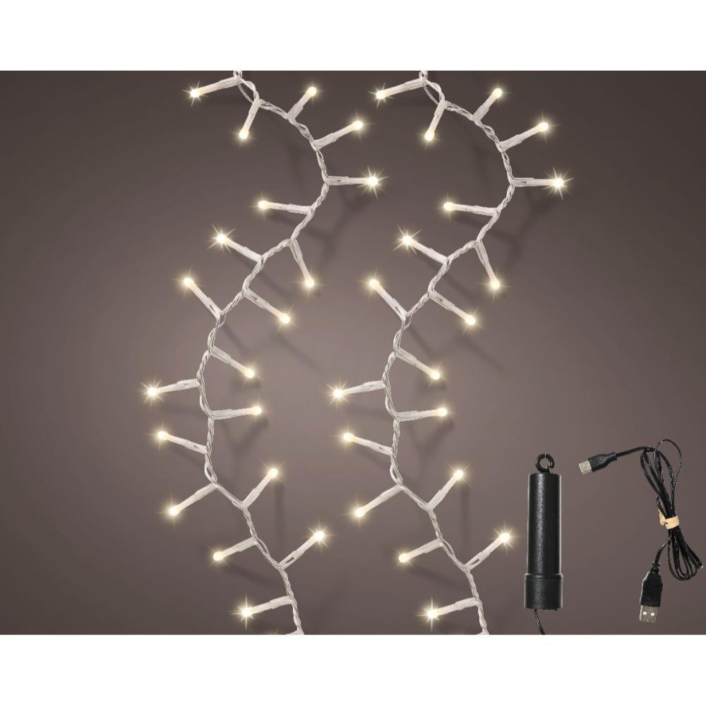 Lumineo BO Duracharge Compact String Light with Twinkle Effect 400cm - Clear/Warm White
