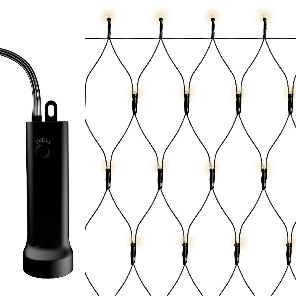 Lumineo BO Durawise Net Lights Twinkle Effect 180 x 85cm - Black/Warm White