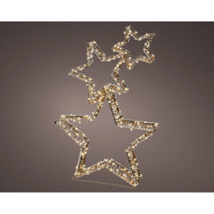 Lumineo Micro-Led Star with Flashing Effect 10 x 51 x 80cm - Gold/Warm White