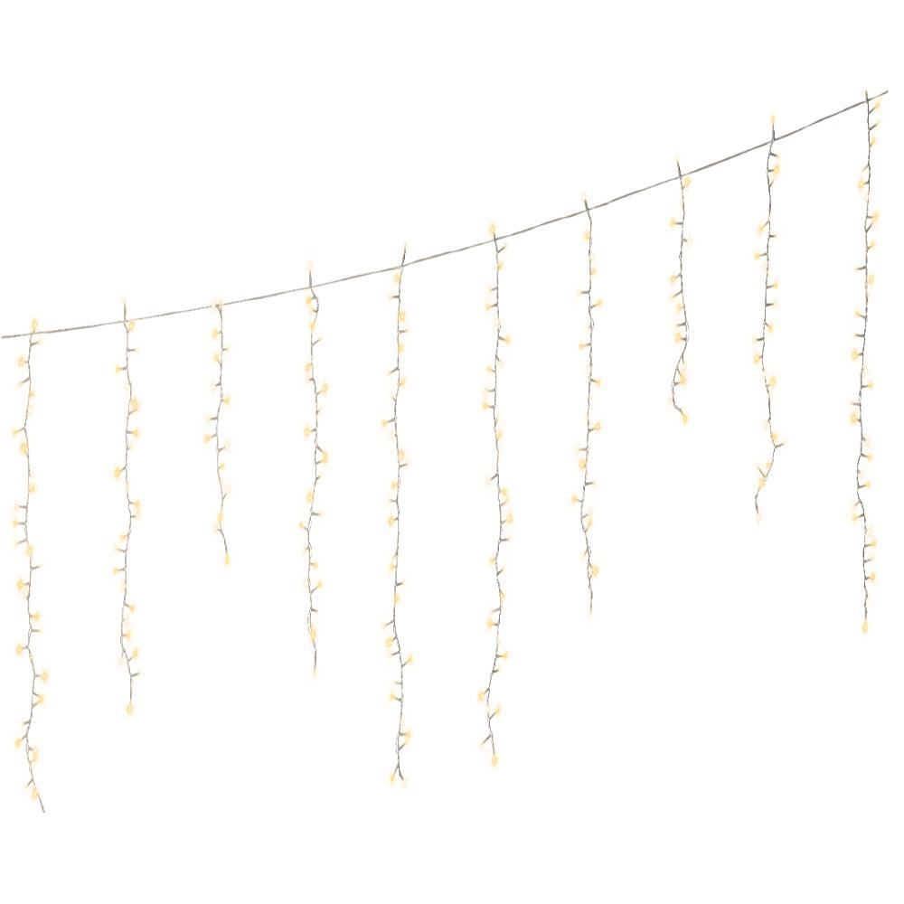 Lumineo Compact 256 Icicle Lights with Twinkle Effect 357 x 60cm - White/ Classic & Warm White