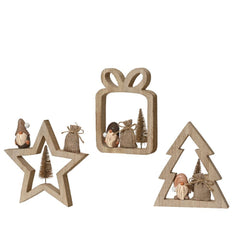 Decoris MDF Structure with Gnome 16.5cm (3 Assorted)