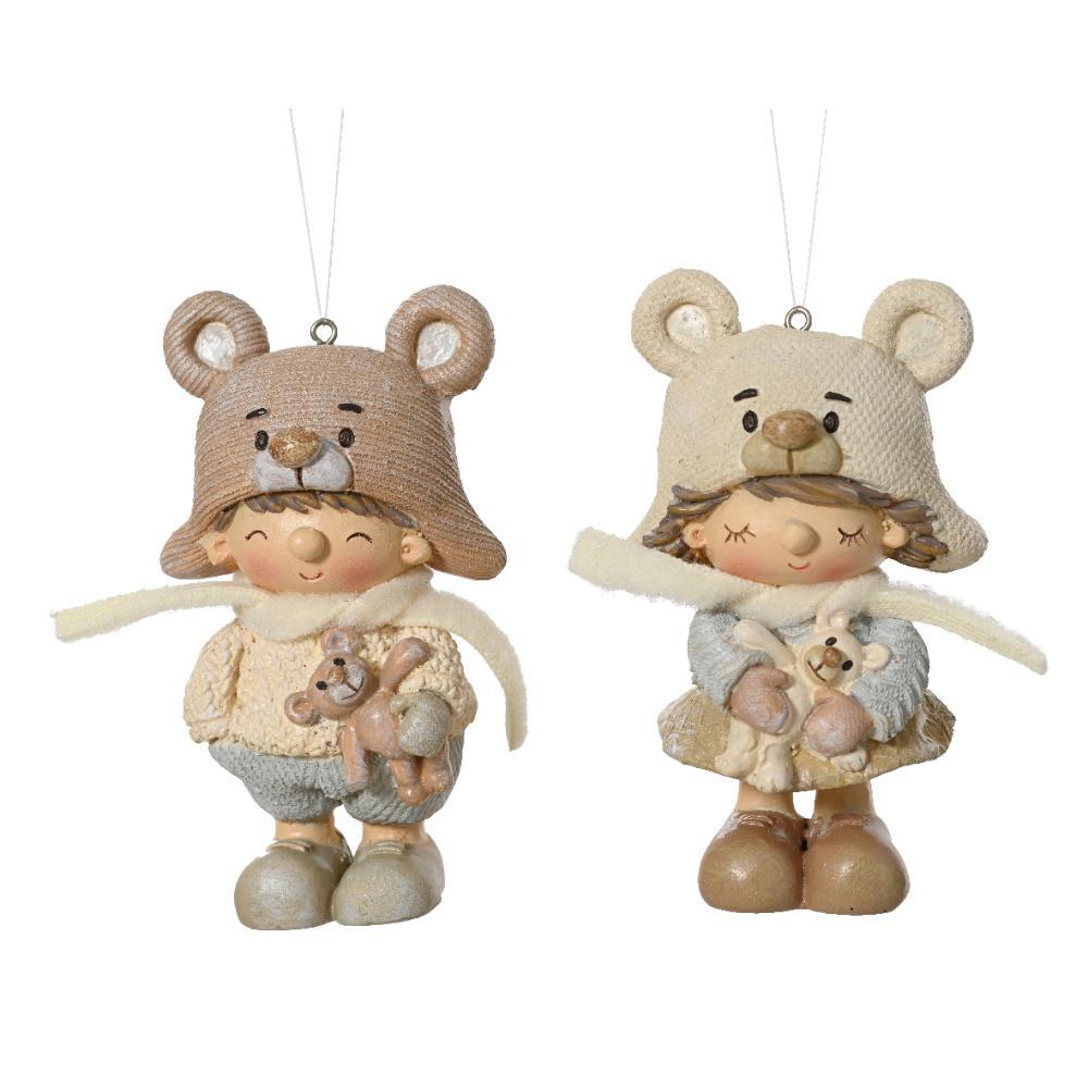 Decoris Polyresin Kid Figurine 10.5cm (2 Assorted)
