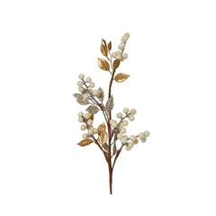 Decoris Spray with Foam Sugar Berries 60cm - Winter White
