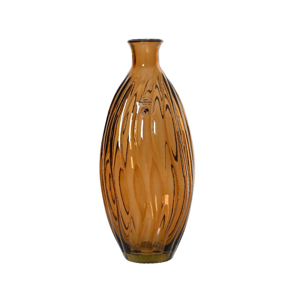 Decoris Recycled Glass Vase 31cm - Light Brown