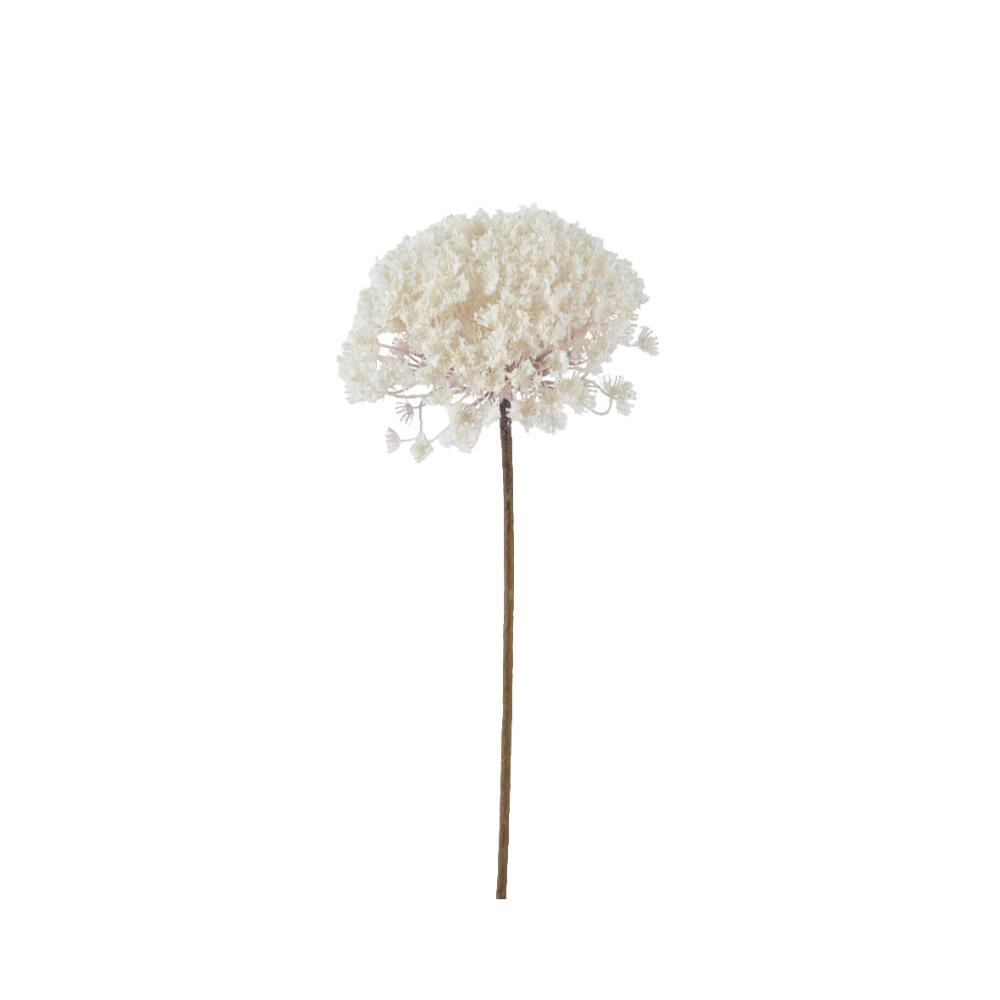 Decoris Plastic Flower with Snow Finish 70cm - Cream