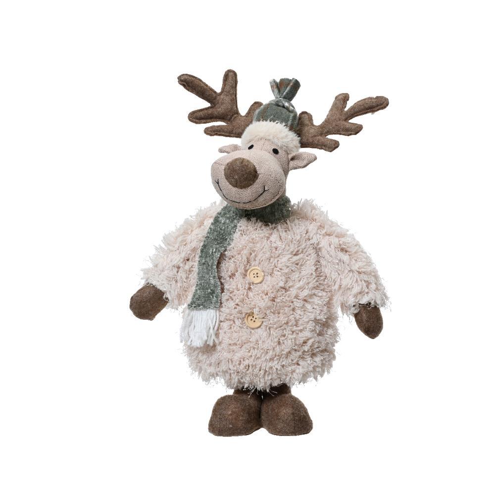 Decoris Polyester Deer Standing 42cm - Beige