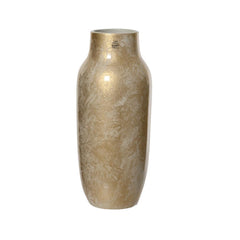 Decoris Terracotta Glazed Vase 52cm - White Gold