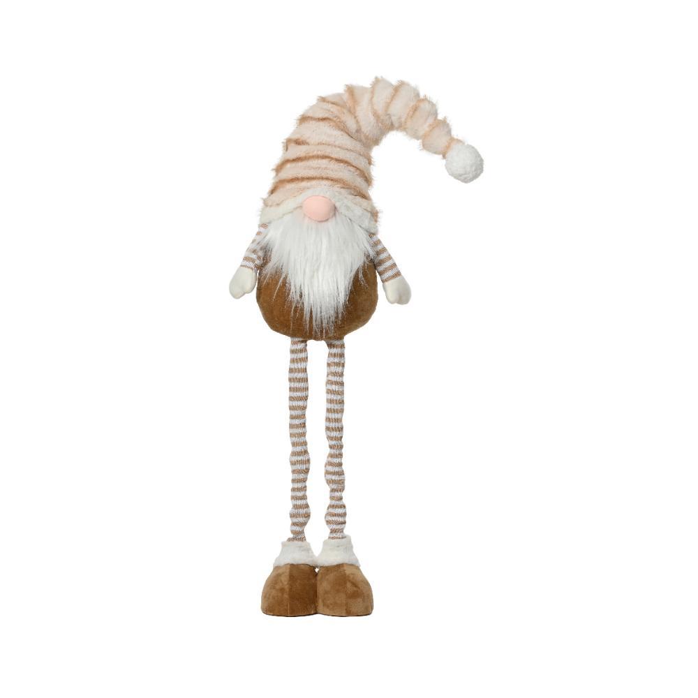 Decoris Polyester Gnome Standing 120cm - Beige