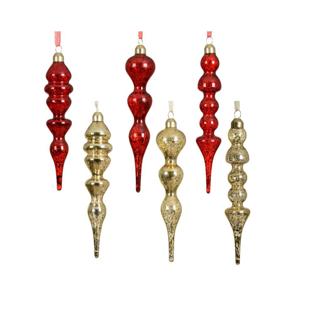 Decoris Glass Hanging Figure 26cm - 6 Assorted