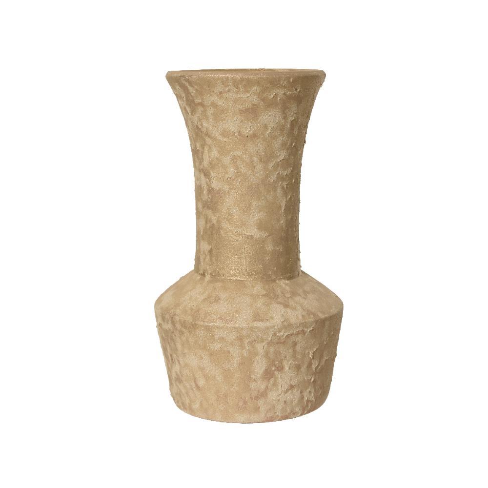 Decoris Terracotta Matt Vase with Gold Glitter Lining 30cm - Sand