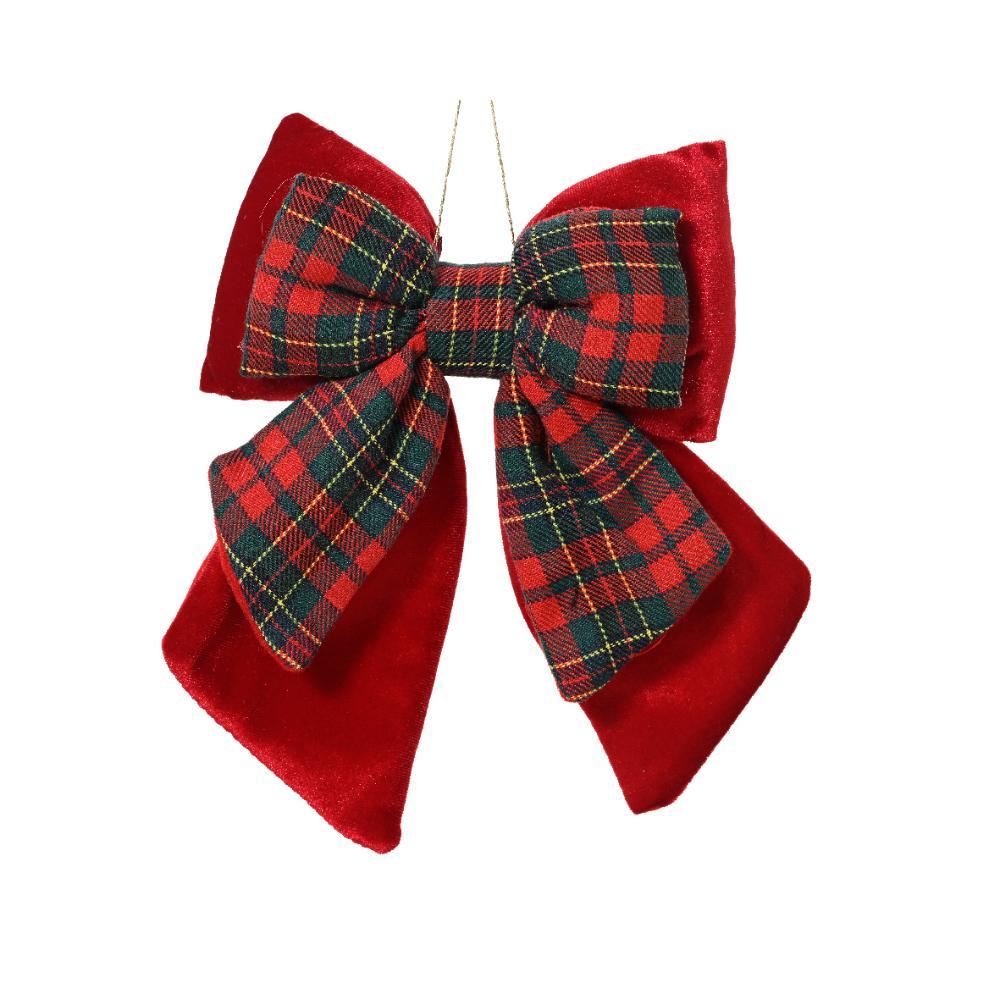 Decoris Polyester Velvet Bow 23cm - Red
