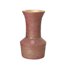 Decoris Terracotta Matt Vase with Gold Glitter Lining 30cm - Maroon